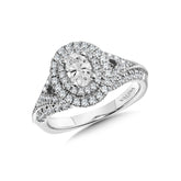 Double Halo Engagement Ring